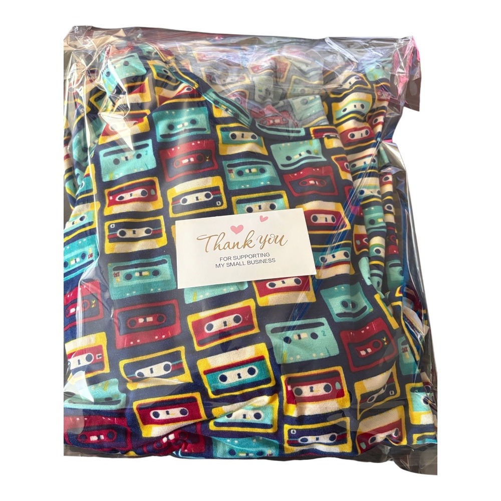 LuLaRoe Nicole Cassette Tape Print Dress Womens 3XL Retro 80s 90s Skater Multi - Picture 8 of 8